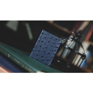 Ostrich Grain Leather Clip (Blue/Black) by TCC