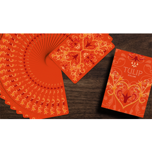 Tulip Playing Cards (Orange) by Dutch Card House Company