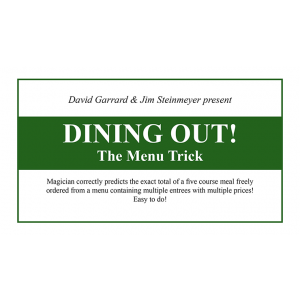 Dining Out! The Menu Trick by David Garrard and Jim Steinmeyer - Trick