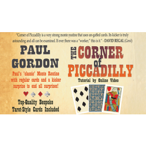 The Corner of Piccadilly (Tarot Size plus online instruction) by Paul Gordon - Trick