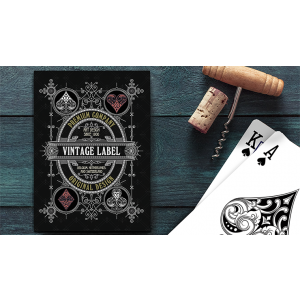 Vintage Label Playing Cards (Gold Gilded Black Edition) by Craig Maidment