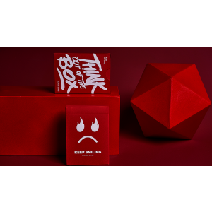 Keep Smiling Red V2 Playing Cards by Bocopo