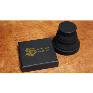 Harmonica Chop Cup Black 2 (Silicon) by Leo Smetsers - Trick