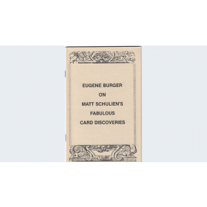 Eugene Burger on Matt Schulien's Fabulous Card Discoveries   - Book