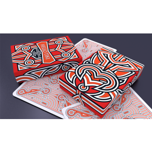 Hello Tiki (Red) Playing Cards