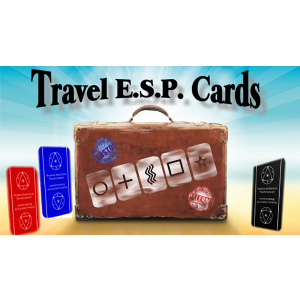 Travel ESP Cards Blue & Red (Gimmicks and Online Instructions) by Paul Carnazzo - Trick