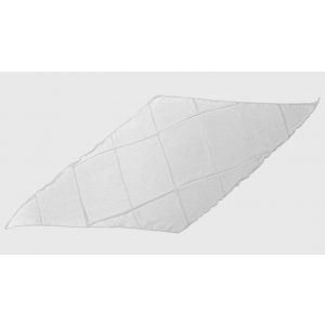 Diamond Cut Silk 18 inch (White) by Magic By Gosh - Trick