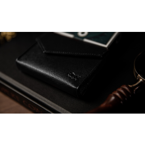Luxury Leather Playing Card Carrier (Black) by TCC - Trick