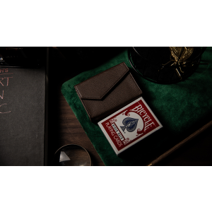 Luxury Leather Playing Card Carrier (Brown) by TCC - Trick