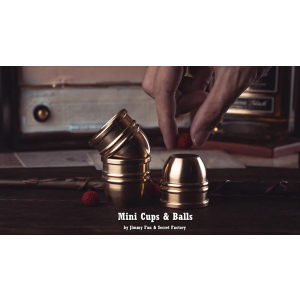 Mini Cups and Balls (Brass) by Secret Factory