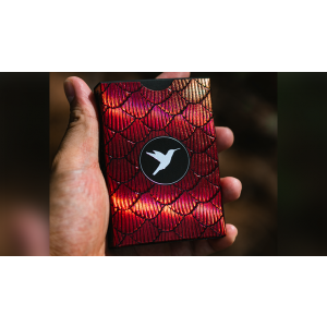 Marvelous Hummingbird Feathers (Red) Playing Cards by Kellar