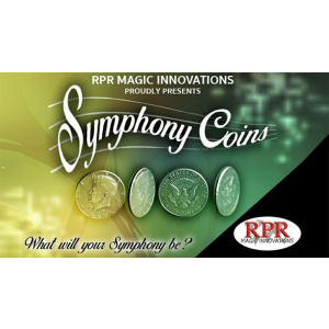 Symphony Coins (US Kennedy) Gimmicks and Online Instructions by RPR Magic Innovations - Trick