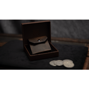 FPS Coin Wallet Brown (Gimmicks and Online Instructions) by Magic Firm - Trick