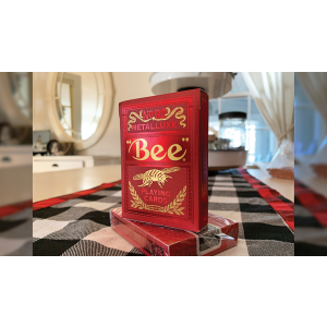 Bee Red MetalLuxe Playing Cards by US Playing Card