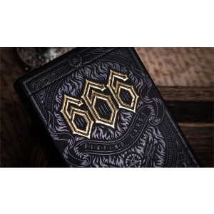 666 (Gold Foil) Playing Cards by Riffle Shuffle