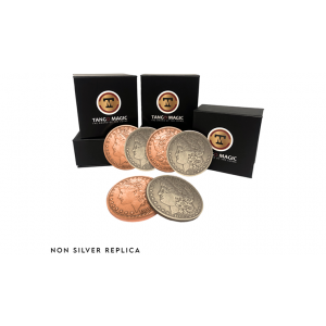 Replica Morgan Hopping Half (Gimmicks and Online Instructions) by Tango Magic - Trick