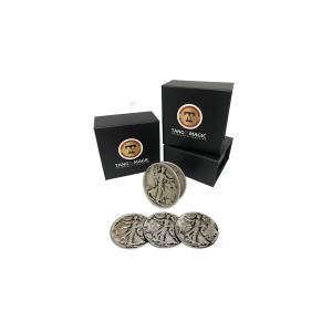 Replica Walking Liberty Expanded Shell plus 4 coins (Gimmicks and Online Instructions) by Tango - Trick