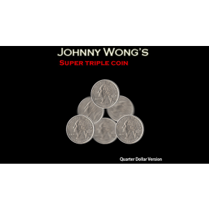 Super Triple Coin QUARTER (with DVD) by Johnny Wong - Trick