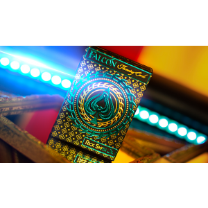 Aqua Falcon Throwing Cards (Foil) by Rick Smith Jr. and De'vo