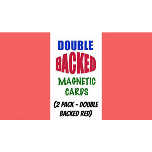 Magnetic Cards (2 pack/double back red) by Chazpro Magic. - Trick