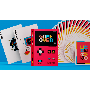 Game Over Red Playing Cards by Gemini