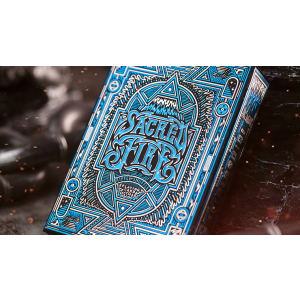 Sacred Fire (Sapphire Blaze) Playing Cards by Riffle Shuffle