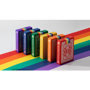 DKNG Rainbow Wheels (Purple) Playing Cards by Art of Play