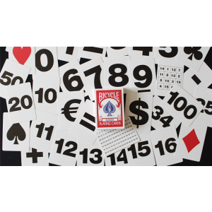 Bicycle Special NUMBERS Red Playing Cards (plus 11 Online Effects)