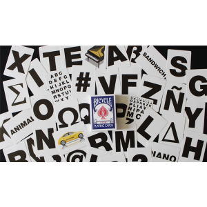 Bicycle Special LETTERS Blue Playing Cards (plus 10 Online Effects)