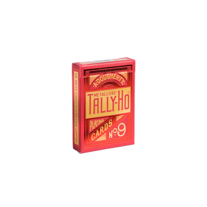 Tally-Ho Red (Circle) MetalLuxe Playing Cards by US Playing Cards