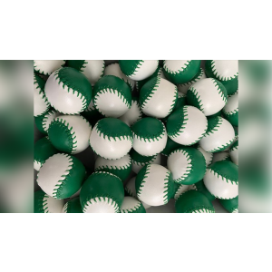 Set of  4 Leather Balls for Cups and Balls (Green and White) by Leo Smetsers - Trick