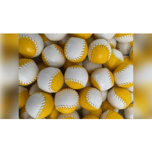 Set of  4 Leather Balls for Cups and Balls (Yellow and White) by Leo Smetsers - Trick