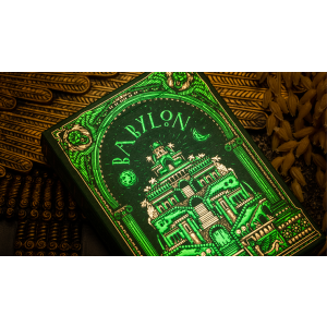 Babylon (Forest Green) Playing Cards by Riffle Shuffle