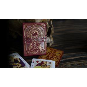 Shakespeare (Burgundy) Playing Cards