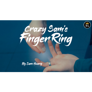 Hanson Chien Presents Crazy Sam's Finger Ring SILVER / EXTRA LARGE (Gimmick and Online Instructions) by Sam Huang - Trick