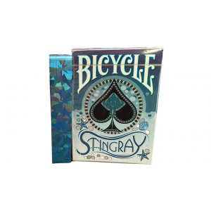 Gilded Bicycle Stingray (Teal) Playing Cards