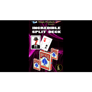 Incredible Split Deck Plus (Gimmicks and Online Instructions) by Magic Music Entertainment