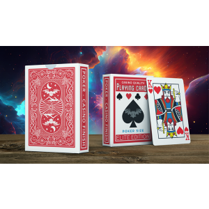 Elite Night Flight (Red) Marked Playing Cards by Steve Dela