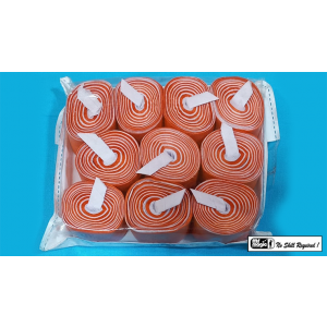 Mouth Coil 60ft/10ct (Orange/White) by Mr. Magic - Trick
