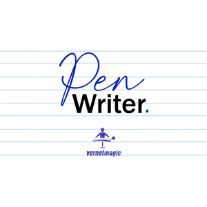 PEN WRITER Blue (Gimmicks and Online Instructions) by Vernet Magic - Trick