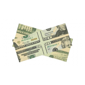 MAGIC MISMADE BILL (USD 20 Dollar Bill) by Diamond Jim Tyler