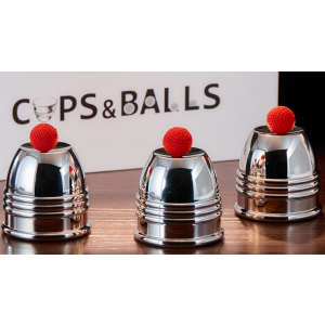 Cups and Balls Set (Stainless-Steel With Black Matt Inner) by Bluether Magic and Raphael