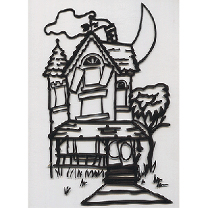 Instant Art insert (Haunted House)by Ickle Pickle Magic - Trick