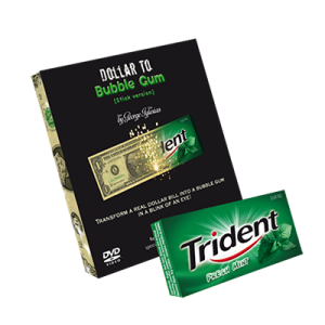 Dollar to Bubble Gum (Trident) by Twister Magic - Trick
