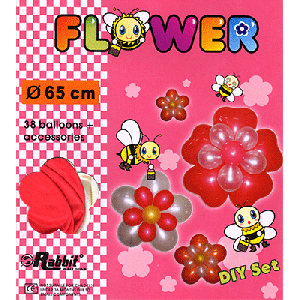 Four Balloon Flower Kit DIY SET (38 balloons 65cm) by Will Roya - Trick