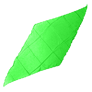 Diamond Cut Silk 36 inch (GREEN) by Magic by Gosh - Trick