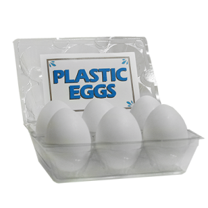 High Quality Plastic Eggs(White / 6-pack)by The Great Gorgonzola - Trick