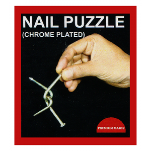 Nail Puzzle (Chrome Plated) by Premium Magic - Trick
