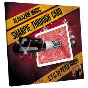 Sharpie Through Card (Gimmick and Online Instructions) Red by Alakazam Magic - DVD