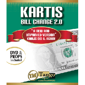 Kartis Bill Change 2.0 (w/DVD) by Kartis and Tango Magic - Trick